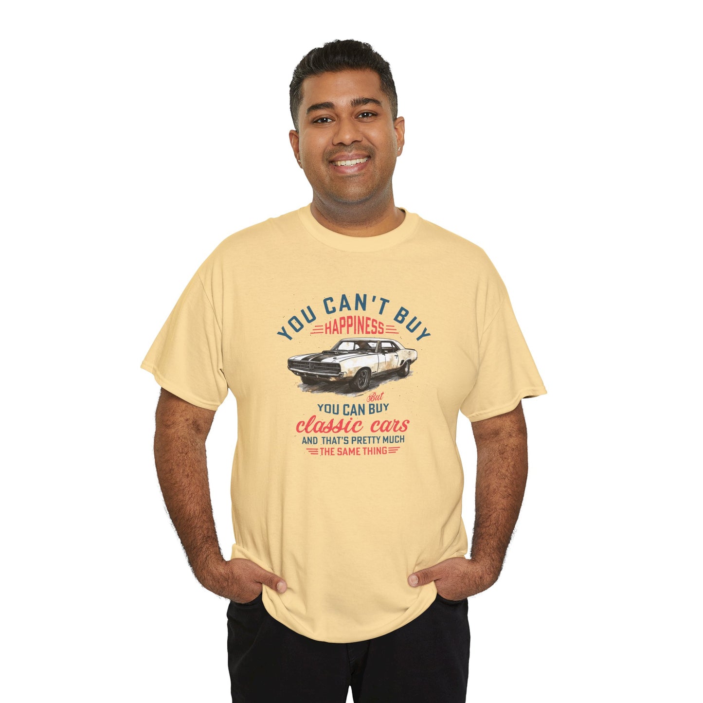 Short Sleeve-Can't Buy Happiness Classic Cars Tee
