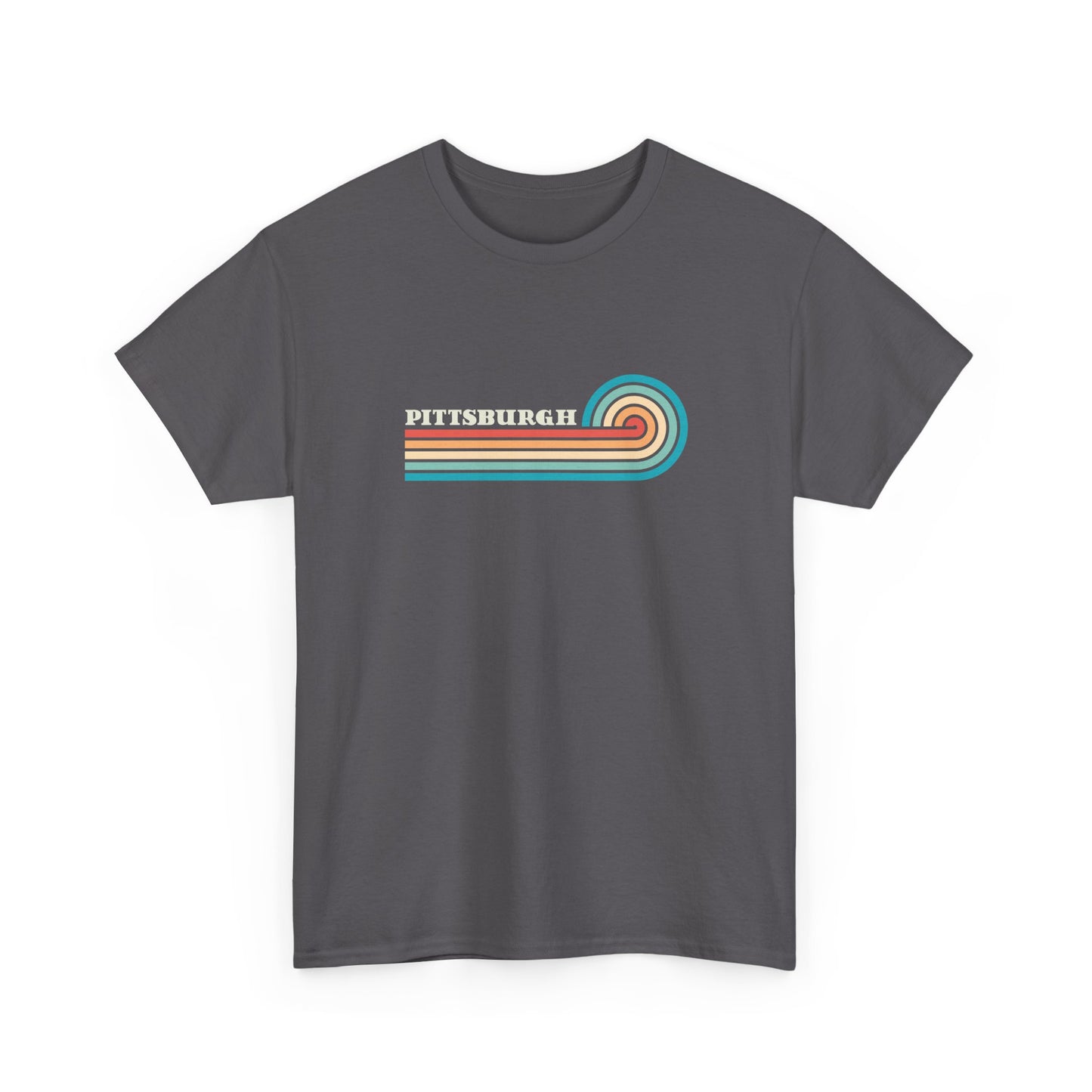 Short Sleeve-Pittsburgh Retro Wave Stripe Tee