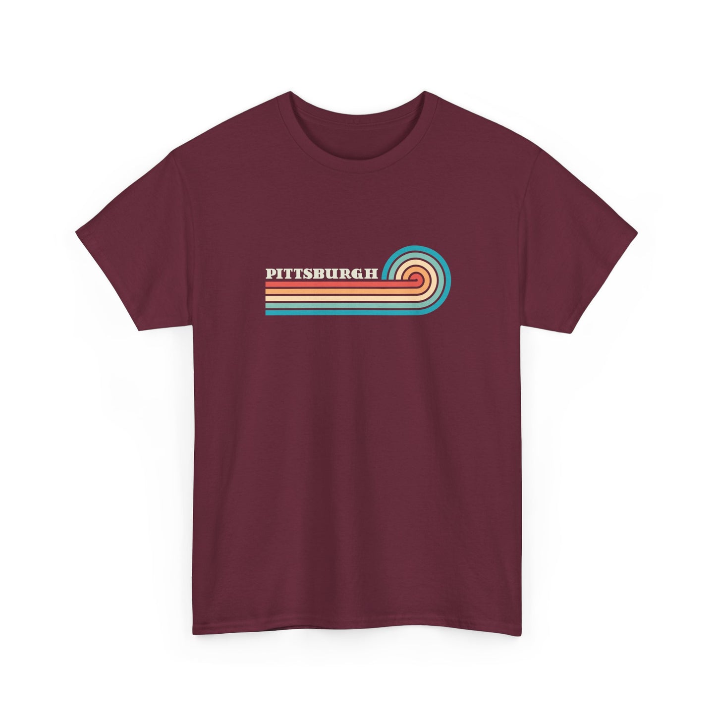 Short Sleeve-Pittsburgh Retro Wave Stripe Tee