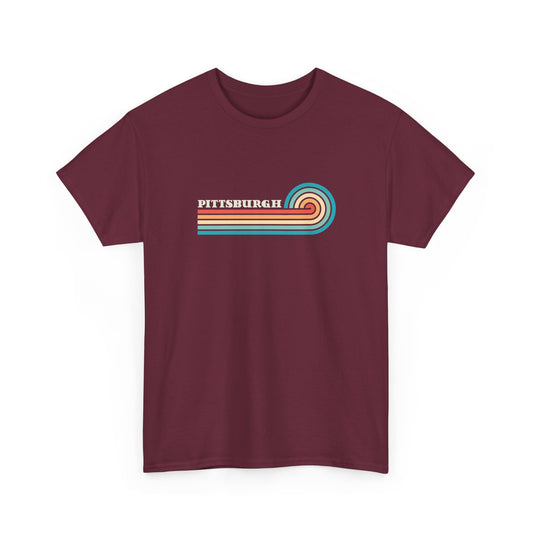 Short Sleeve-Pittsburgh Retro Wave Stripe Tee