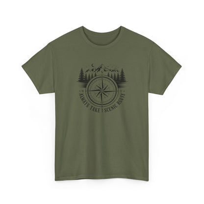 Short Sleeve-Always Take a Scenic Route Outdoor Travel Tee