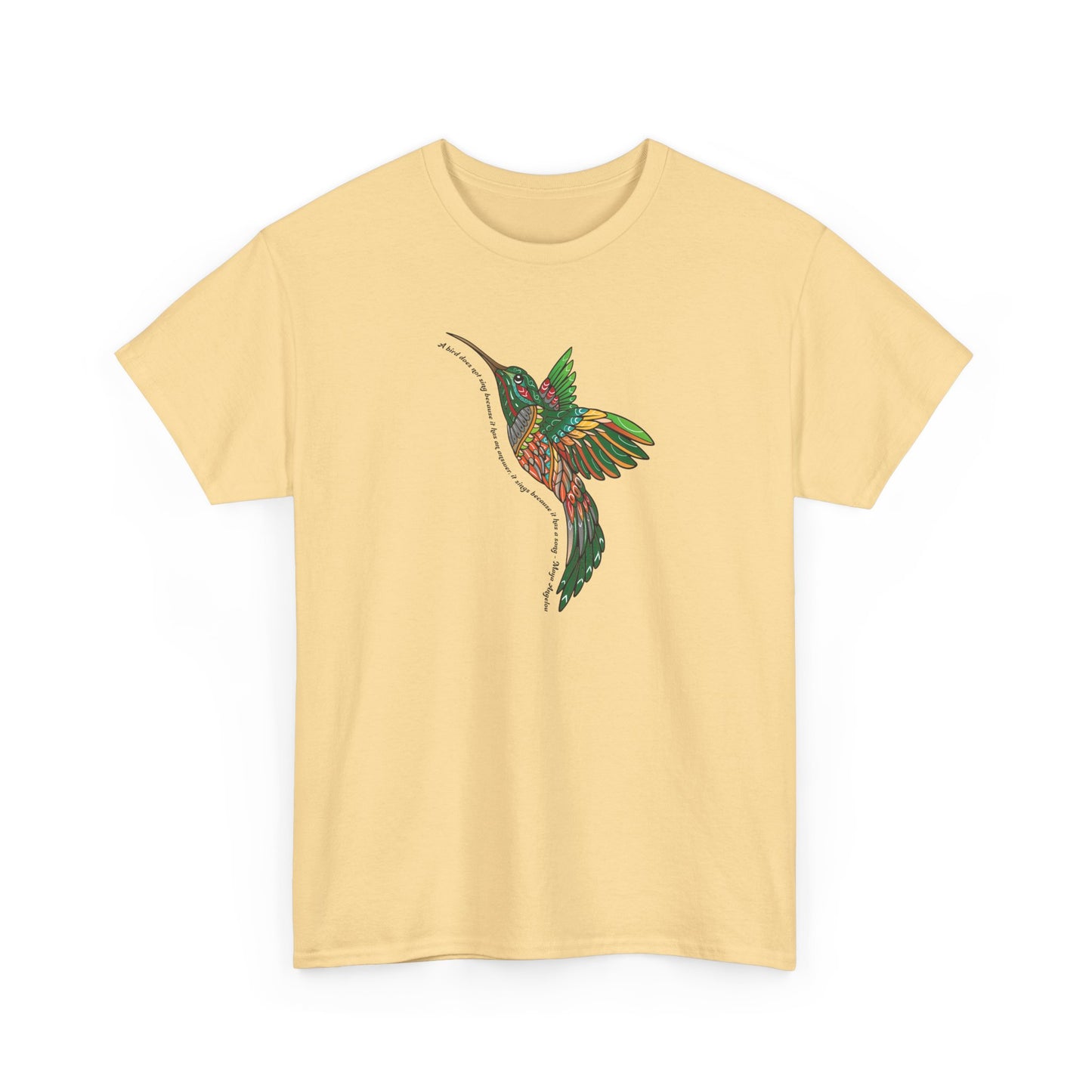 Short Seeve-Boho Hummingbird Graphic Tee