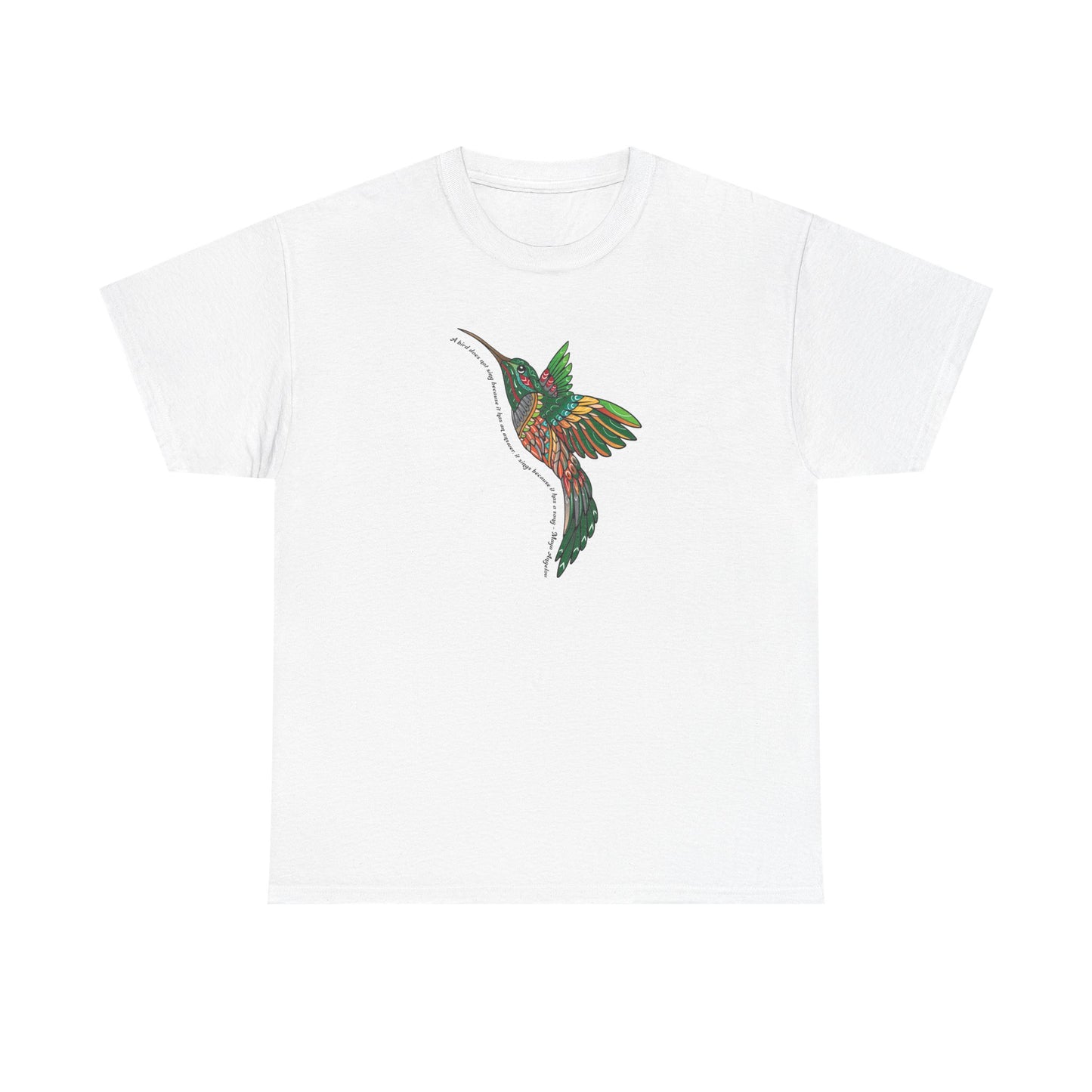 Short Seeve-Boho Hummingbird Graphic Tee