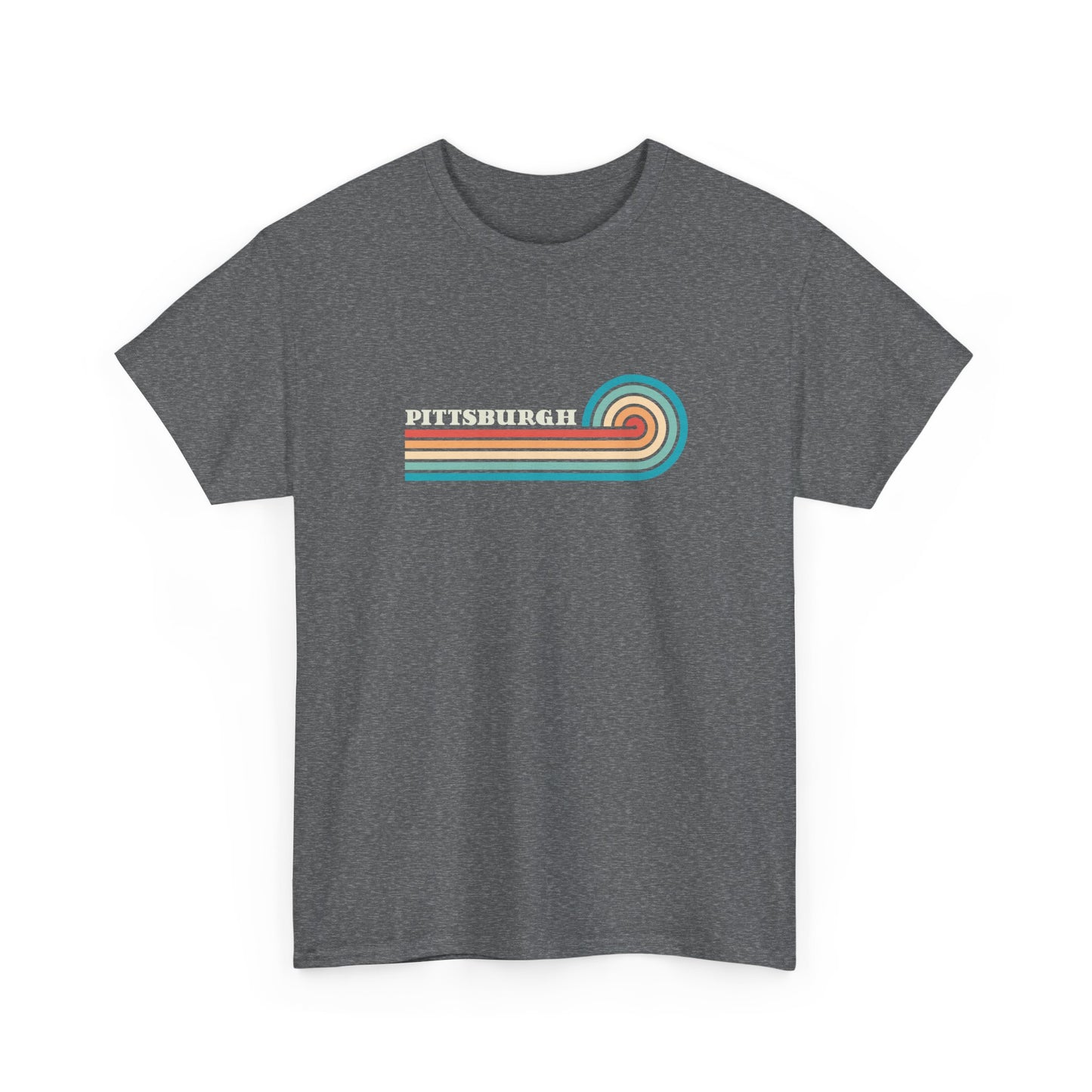 Short Sleeve-Pittsburgh Retro Wave Stripe Tee