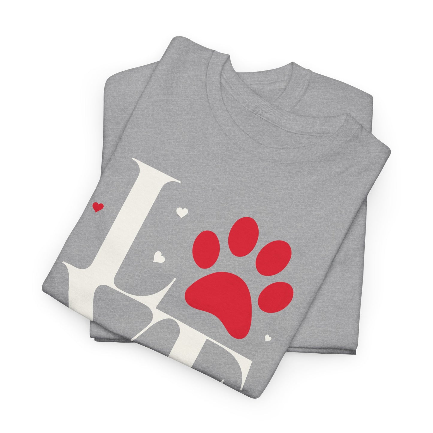 Short Sleeve-Love Paw Print Tee