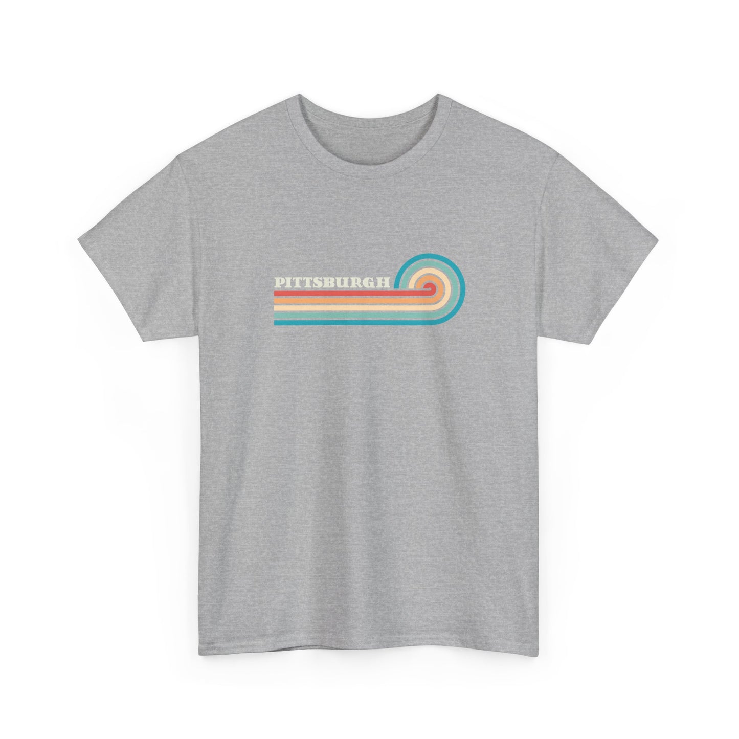 Short Sleeve-Pittsburgh Retro Wave Stripe Tee