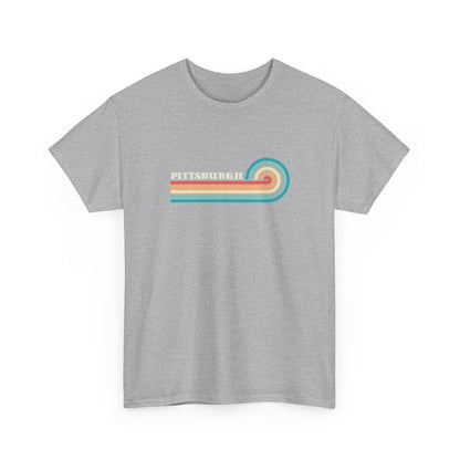 Short Sleeve-Pittsburgh Retro Wave Stripe Tee