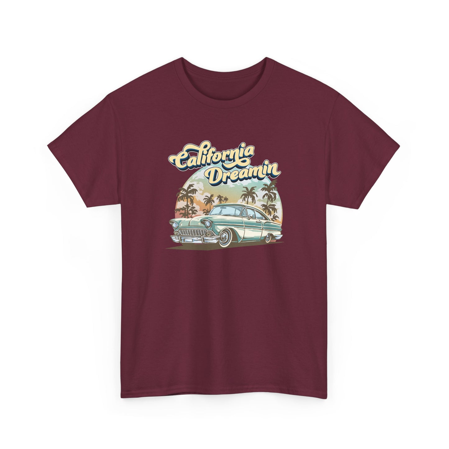 Short Sleeve-California Dreamin' Vintage Car Tee