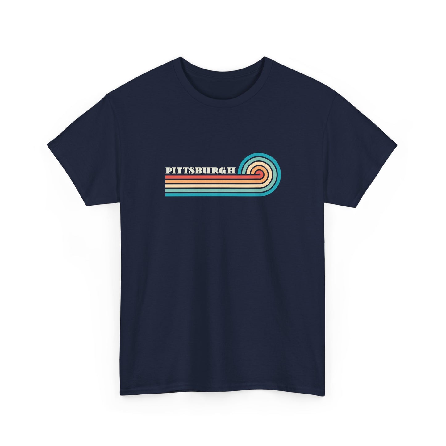 Short Sleeve-Pittsburgh Retro Wave Stripe Tee