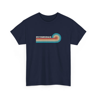 Short Sleeve-Pittsburgh Retro Wave Stripe Tee