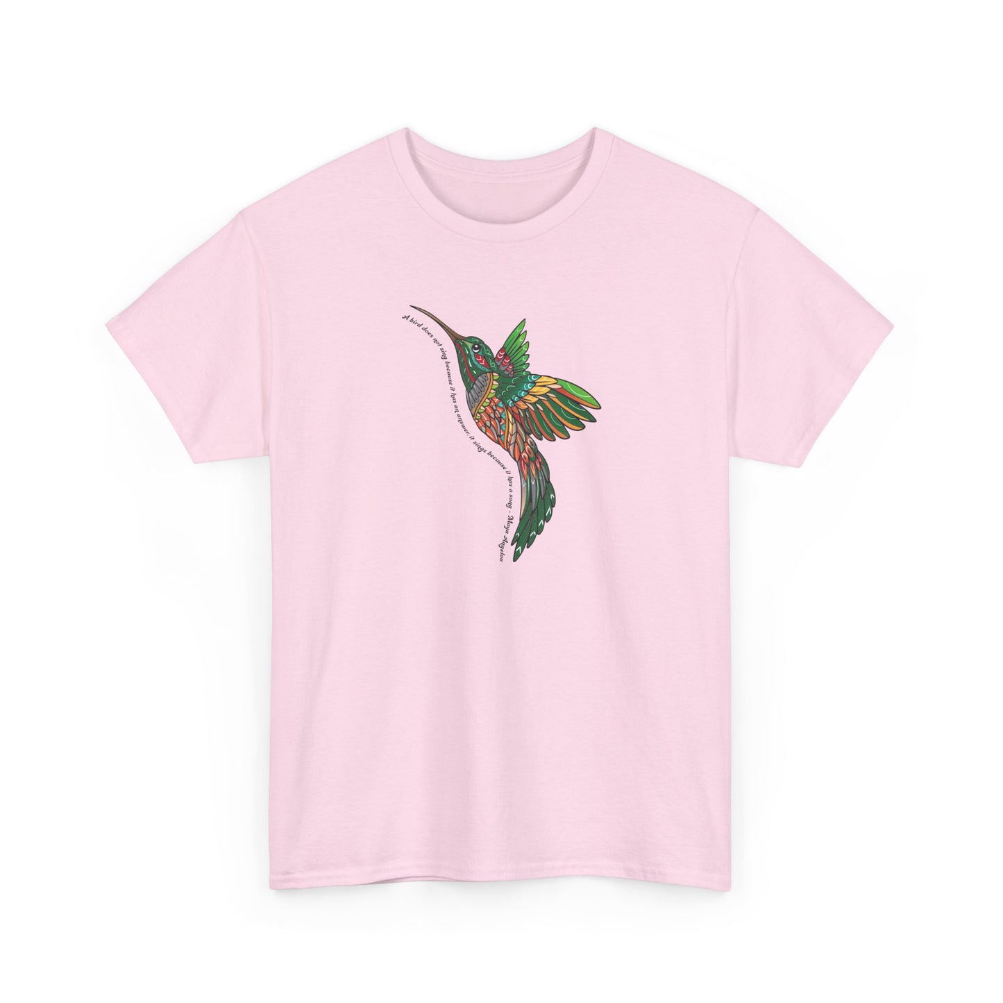 Short Seeve-Boho Hummingbird Graphic Tee